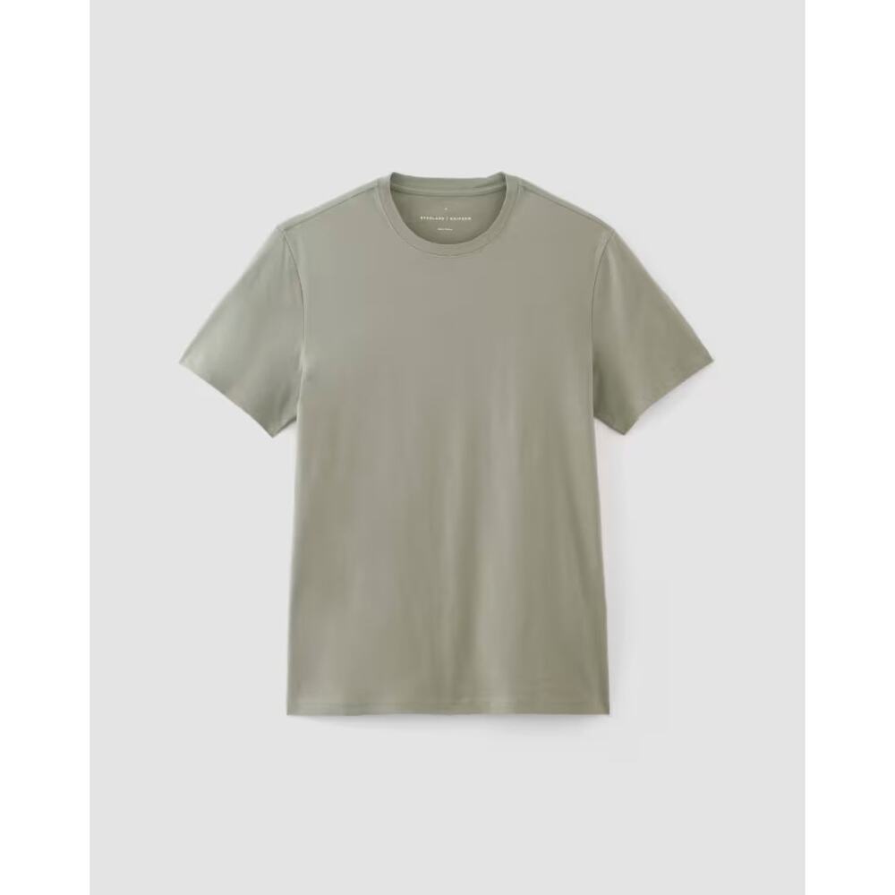 New Everlane The Organic Crew Shirt Green Size Medium Men - Picture 4 of 11